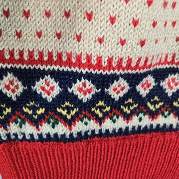 Vtg 1940s 1950s Abercrombie Fitch Nordic fair isle sweater womens - Picture 11 of 11